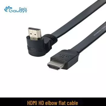 Удлинительный плоский угловой кабель HDMI 90° «папа-папа» 0.5M