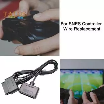 Удлинительный шнур игровой консоли, не спутывающийся, Plug-Play, удлинительный кабель с корпусом из ПВХ, аксессуары для консоли развлекательной системы для SNES чёрный