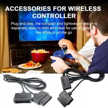 Удлинительный шнур игровой консоли, не спутывающийся, Plug-Play, удлинительный кабель с корпусом из ПВХ, аксессуары для консоли развлекательной системы для SNES