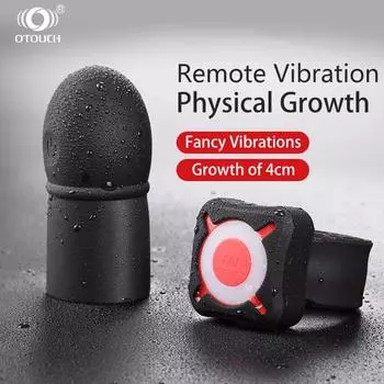 Удлинитель пениса для мужчин Силиконовый презерватив Насадка для члена Вибратор для увеличения пениса Физический чехол для пар RC Вибрация Секс-игрушка
