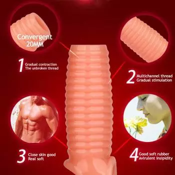 Удлинитель пениса, практичный моющийся увеличитель пениса, модный мужской презерватив с задержкой для отеля