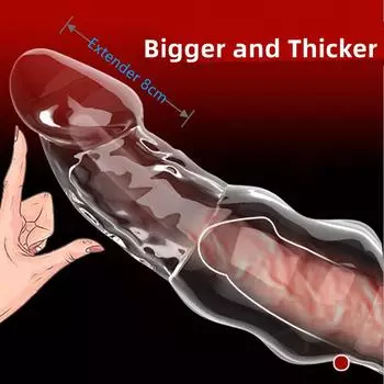 Удлинитель пениса, удлинитель рукава, 5-8 см, многоразовые презервативы, мягкая задержка эякуляции, удлинитель пениса, рукав для члена, секс-игрушки для взрослых для мужчин