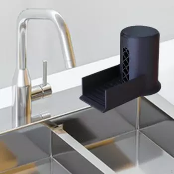 Удлинитель переливного излива с воздушной крышкой для посудомоечной машины Легко устанавливается для портативной кухонной раковины чёрный