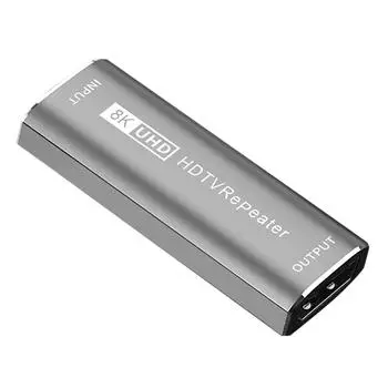 Удлинитель Разъем Гнездо-Гнездо Видео Конвертер 8K HDMI-совместимый Повторитель Silver