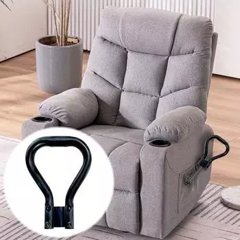 Удлинитель ручки откидывающегося кресла для ленивого мальчика, прочный металл, простая установка с аксессуарами, удлинитель рычага откидывающегося кресла для легкого управления подставкой для ног чёрный