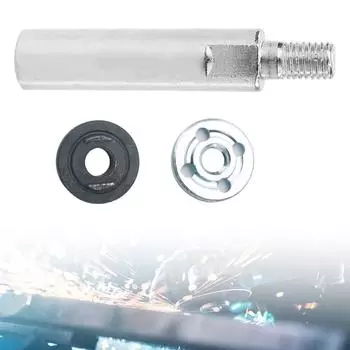 Удлинитель шатуна для угловой шлифовальной машины 80 мм, резьбовой переходник M10, вал с гайками