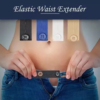 Удлинитель талии с пряжкой, унисекс, одноцветный, эластичный удлинитель талии, регулируемый пояс-расширитель для беременных женщин, полных мужчин белый