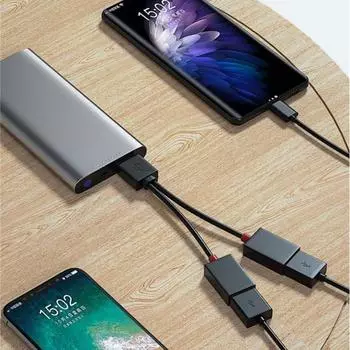 Удлинитель USB 1 в 2 выхода USB кабель 1 штекер на 2 гнезда автомобильный USB-разветвитель кабель смартфон A model