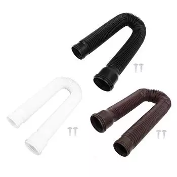 Удлинитель водосточной трубы для дождевой трубы, гибкий, полиэтиленовый, удлинитель для дренажа, круглый, для наружной виллы Black