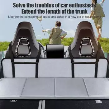 Удлинитель заднего сиденья, чехол для автомобильного сиденья, надувной матрас для кемпинга, гамак, дорожная кровать, ненадувной автомобильный удлиненный матрас для внедорожника чёрный