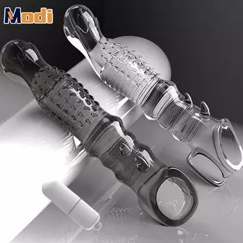 Удлинители для пениса Презервативы для мужчин Задержка увеличения члена Кольцо для пениса Вибрационный чехол для пениса Секс-игрушки для мужчин18