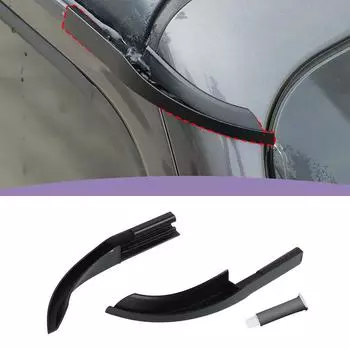 Удлинители дождевых желобов на крышу, жесткая крыша, отводитель дождевых канавок, дефлектор дождевой воды для Jeep Wrangler JL и Gladiator JT 2018-2023, внешние аксессуары чёрный