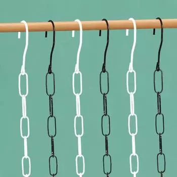 Удлиняющий крючок для звеньев цепи магазина одежды Подвесная звеньевая цепь Дисплей Стенд Подвесная звеньевая цепь Соединительная полоса для подвесной цепи #C1BA5# белый