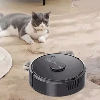 Удобная электрическая подметальная машина для подметания пыли, автоматическая подметальная машина, портативный подметальный робот для уборки чёрный