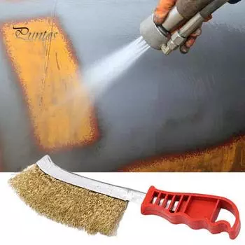 Удобная эргономичная пластиковая ручка, удобная ручка, полировальная щетка, высокая твердость, полировальная проволочная щетка для дома серебряный