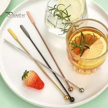 Удобная длинная ручка, легко моется, палочка для смешивания молока, чая, коктейлей, кухонный гаджет серебряный