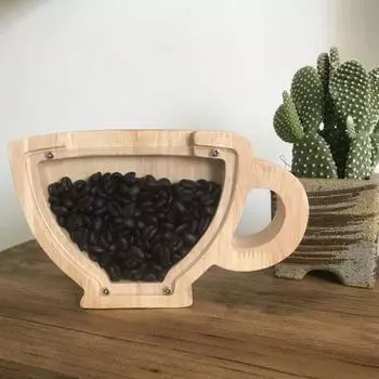 Удобная форма чашки резервуара для кофейных зерен без запаха пылезащитного Teacup