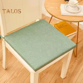 Удобная хлопково-льняная подушка для стула снимает боль. Нескользящая подушка сиденья из пены с эффектом памяти. 40x40cm