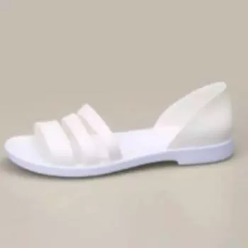 Удобная и элегантная женская обувь, модные женские сандалии с закрытым каблуком, повседневные сандалии с круглым носком и открытым носком на низком каблуке для женщин 36 белый