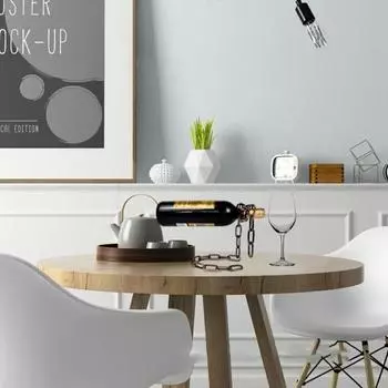 Удобная изысканная долговечная подвесная подставка для вина, левитирующий держатель для бутылок, настольный декор, аксессуары для бара