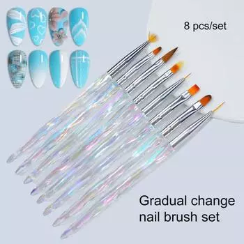 Удобная кисть для рисования ногтей, нескользящая ручка, изысканный маникюрный инструмент Sets