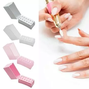 Удобная коробка для гвоздей с 12 отверстиями, пылезащитная многоразовая коробка для хранения белый