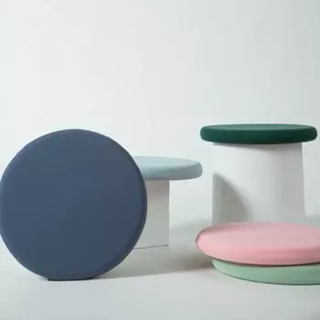 Удобная круглая подушка для стула, противоскользящая подушка для офисного кресла, подушка для сиденья при геморрое, для путешествий в самолете серый/синий