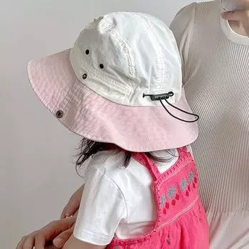 Удобная летняя детская шляпа от солнца, дышащая, быстросохнущая, рыболовная шляпа, карамельный цвет, кепка-ведро для пляжа серый