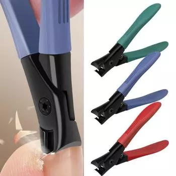 Удобная машинка для стрижки ногтей на ногах. Легко и просто держать обрезанные ногти. синий