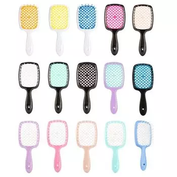 Удобная массажная полая расческа для выпрямления и укладки волос, гладкая расческа для волос