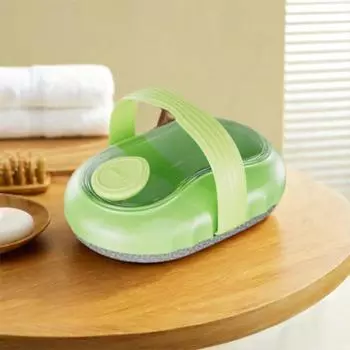 Удобная массажная щетка для ванны, удаление пятен, массажер для кожи, легкий мягкий скруббер для дома белый