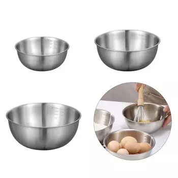 Удобная миска для хранения, металлические вложенные миски, таз для приготовления пищи из нержавеющей стали, многофункциональная миска для взбивания яиц на десерт S