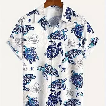 Удобная мужская гавайская рубашка 2XL