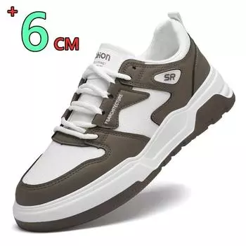 Удобная мужская обувь для увеличения роста, кроссовки для мужчин, плоская подошва / 6 см, скрытый каблук, спортивная мода, внутренняя обувь для увеличения роста 38
