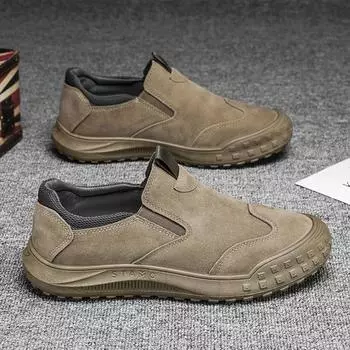 Удобная мужская обувь, дышащая рыбацкая обувь, мужские повседневные парусиновые лоферы, вулканизированные кроссовки на плоской подошве, мужские эспадрильи, осень 39