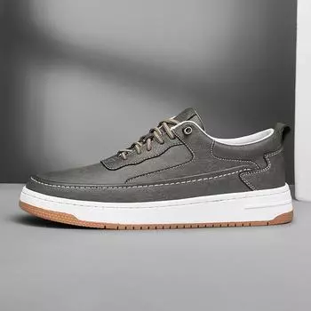 Удобная мужская обувь из натуральной кожи, повседневные мягкие мужские кроссовки, дышащие модные кроссовки на шнуровке, индивидуальная мужская вулканизированная обувь 37