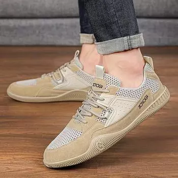 Удобная мужская повседневная обувь, летняя мужская обувь из дышащей сетки, новая нескользящая легкая мужская обувь 39