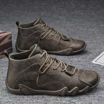 Удобная мужская повседневная обувь слипоны, мужская обувь из кожи, мужские мокасины на плоской подошве, горячая распродажа, универсальная модная обувь 39