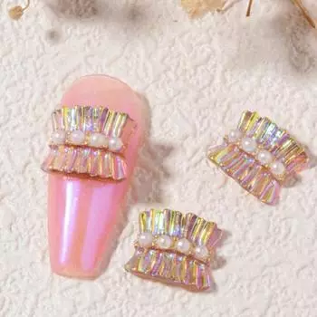 Удобная наклейка для декоративного искусства с кружевом для ногтей, нежная 2