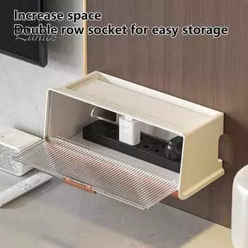 Удобная настенная многоразовая вставная панель для подключения, стойка для распределительной коробки Wi-Fi для беспроводной сети, бесплатная для дома M бежевый