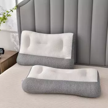 Удобная подушка для шеи с защитой от натяжения, высокоплотная трикотажная шелковая подушка с перьями, эргономичная одинарная подушка для шеи 48 74 low pillow 900g