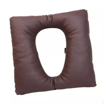 Удобная подушка на сиденье унитаза с надежными ремнями крепления темно-синий