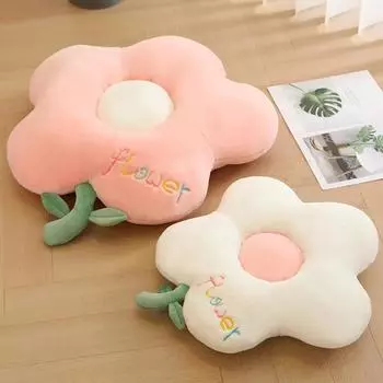 Удобная подушка в виде цветка, мягкая плюшевая подушка в виде цветка, плюшевая игрушка в виде растения, подушка для сиденья дивана, украшение для дома, подарок для девочек и детей 50cm
