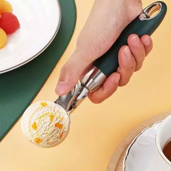 Удобная подвесная ямка для рытья ям, многоразовая ложка для мороженого с хорошим сцеплением, кухонный гаджет, ложка для шариков дыни зелёный