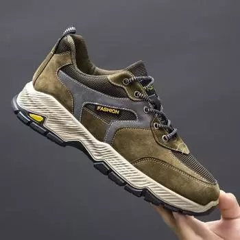 Удобная повседневная мужская обувь Легкая дышащая модная все модная походная обувь Прочная спортивная обувь большого размера для мужчин 39 чёрный