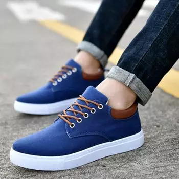 Удобная повседневная обувь, мужская парусиновая обувь для мужчин, брендовые модные лоферы на плоской подошве на шнуровке 39 белый