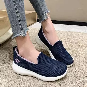 Удобная повседневная женская обувь, новинка лета 2024, модная женская обувь на плоской подошве с мягкой подошвой и дышащей тканью, Zapatos De Mujer 40 светло-зеленый