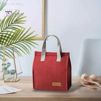 Удобная прочная несущая моющаяся сумка для ланча с устойчивым дном сумка для бенто канцелярские принадлежности вино красного