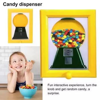 Удобная рамка для конфет, диспенсер для конфет, фоторамка, яркий цвет, простая установка, подвесная рамка для конфет, настенный декор жёлтый