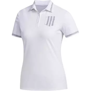Удобная рубашка поло с коротким рукавом Adidas Moisture Kicking, женские топы, белая FJ4400 S